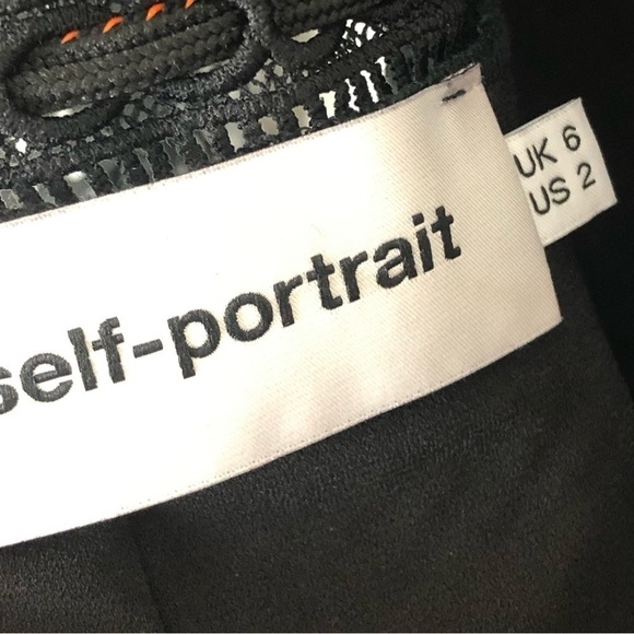 Self-Portrait Forest Paneled Mesh Midi Dress - Picture 6 of 9